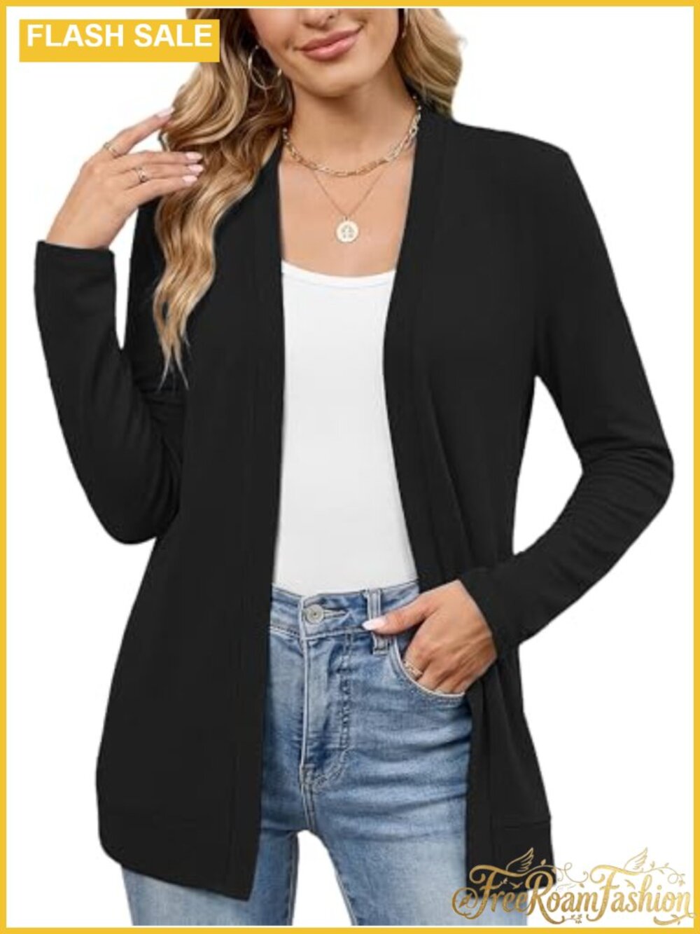 Women Long Sleeve Lightweight Knit Cardigan Sweater Duster Casual